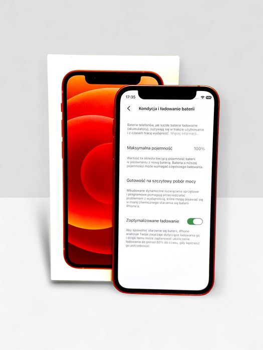 iPhone 12 mini 128GB Product Red - BDB, BATERIA 100%, GWARANCJA, FVAT!