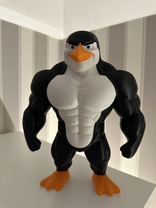 Muskularny Pingwin - unikalna figurka 3D ok. 25 cm
