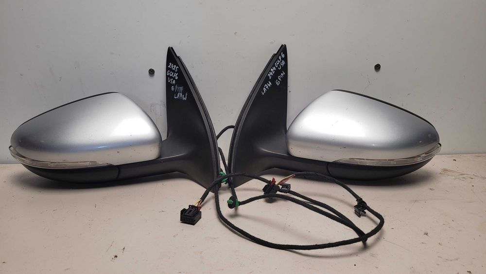 Lusterko lewe lub prawe 6pin vw golf vi mk6  kod koloru LA7W