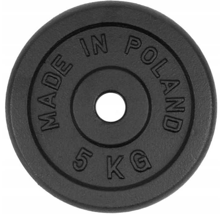 Obciążenie żeliwne zestaw 20kg 4 talerze po 5kg 28mm