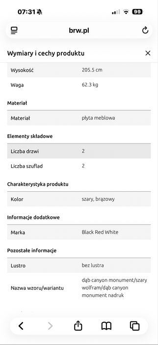 Szafa, regał, kufer Malcolm