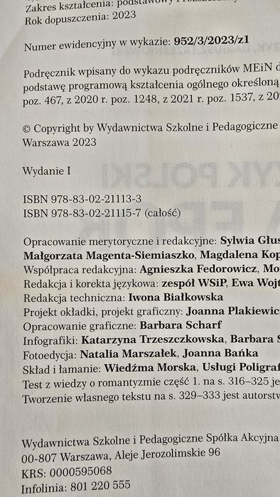 Język polski Oblicza epok 2.1. Wyd. 2023