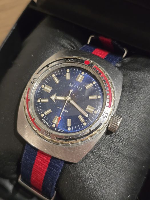 Zegarek Wostok Amfibia Beczka 18 Jewels Diver Nurek Mechaniczny CCCP