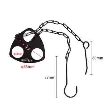 Przenośny odpinany, wiszący stojak ze stali nierdzewnej na ognisko