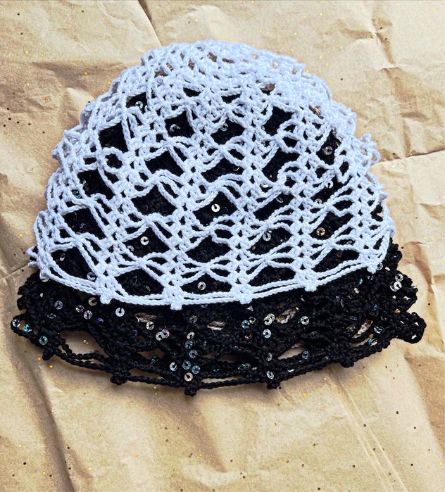 czapka crochet 56-58cm