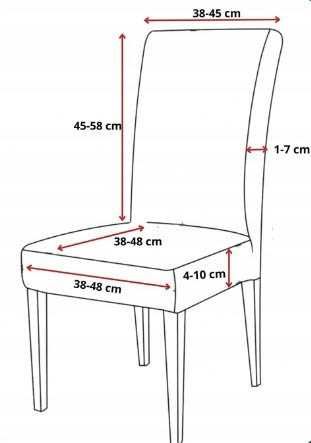Świąteczne pokrowce na krzesła elastyczne 4 sztuki czerwone