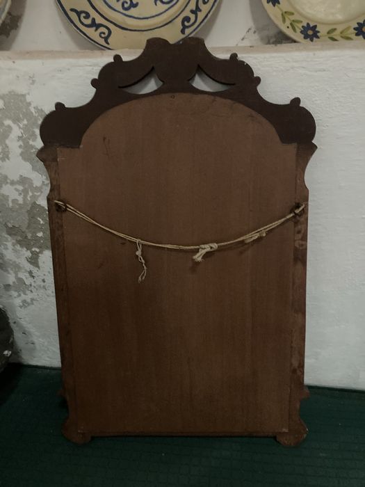 Espelho madeira semi novo