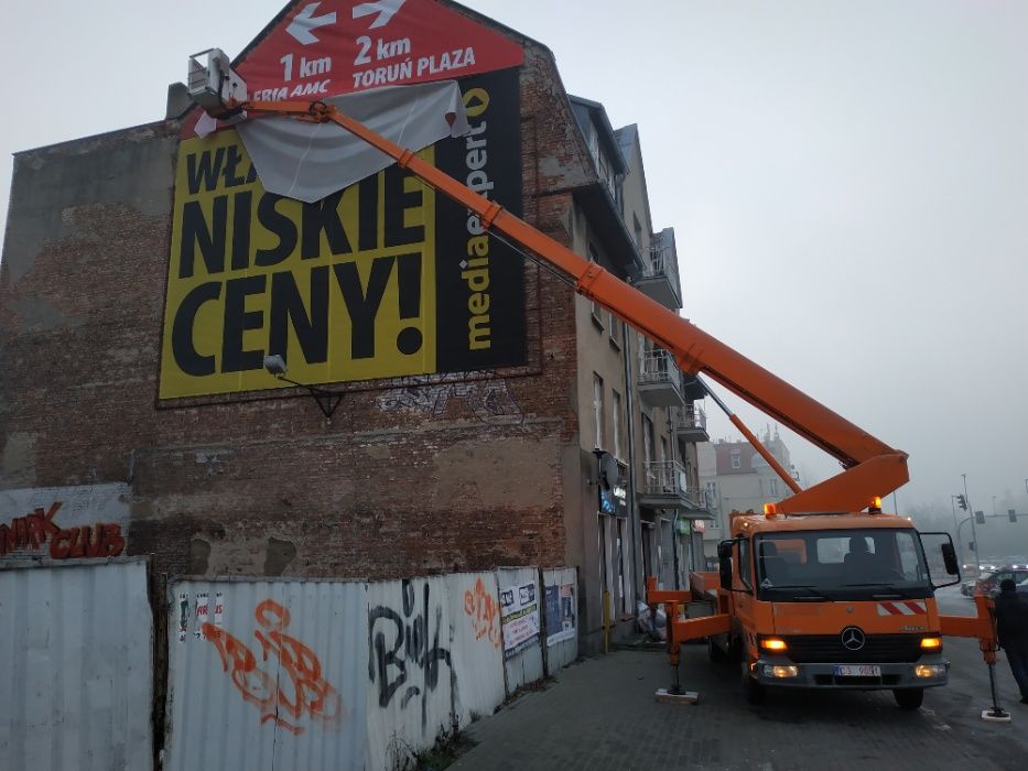 Podnośnik koszowy zwyżka 31m 27m 24m 22m 20m usługi wycinka drzew