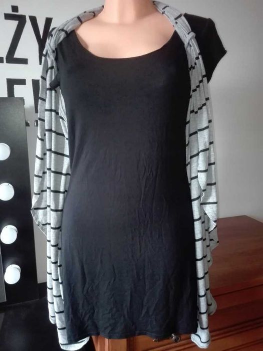 Dresowa bluzka damska bliźniak w paski Wiskoza r. 38 M/L