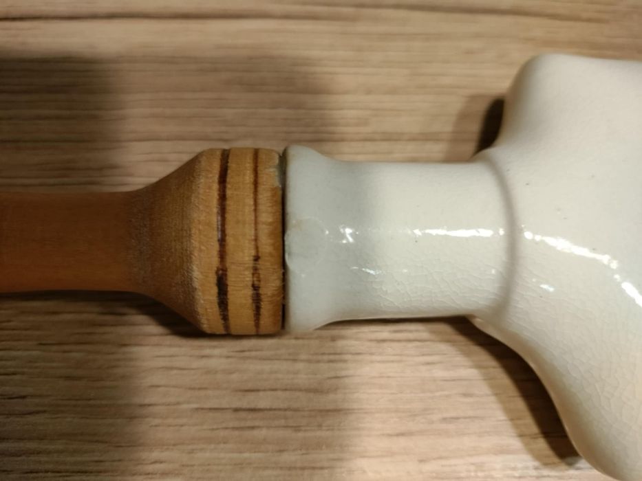 ZESTAW porcelanowo drewnianych przyborów kuchennych