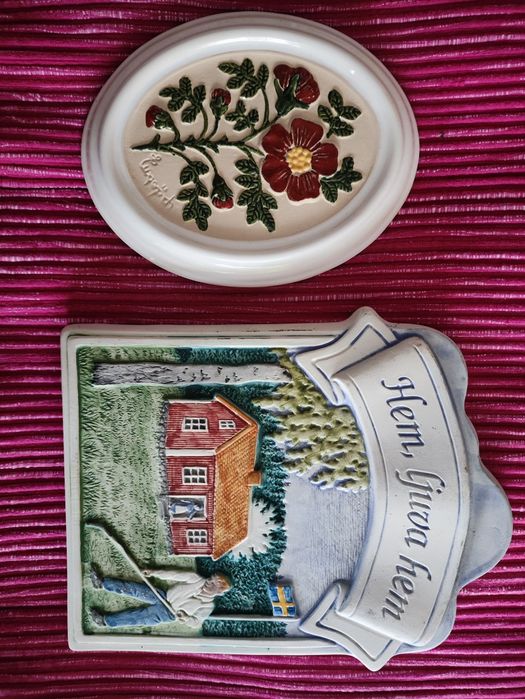 „GABRIEL SWEDEN" obrazek dzika róża.Piękny owalny dekoracyjny,subtenyl