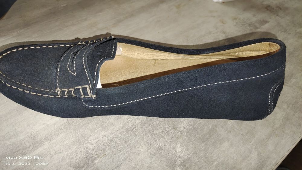 Мокасины кожаные. 38й размер.