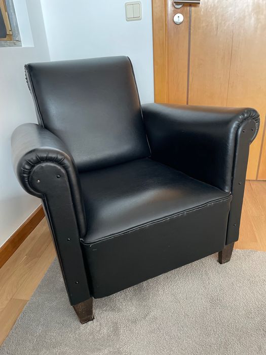 Cadeirão/poltrona de pele único