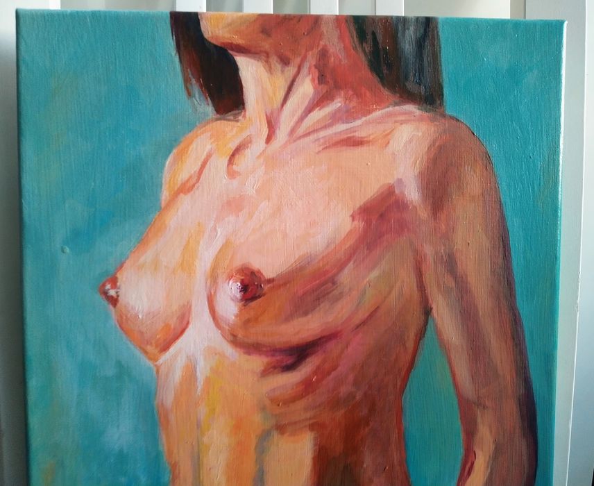 Akt I, olej na płótnie, 30 x40 cm