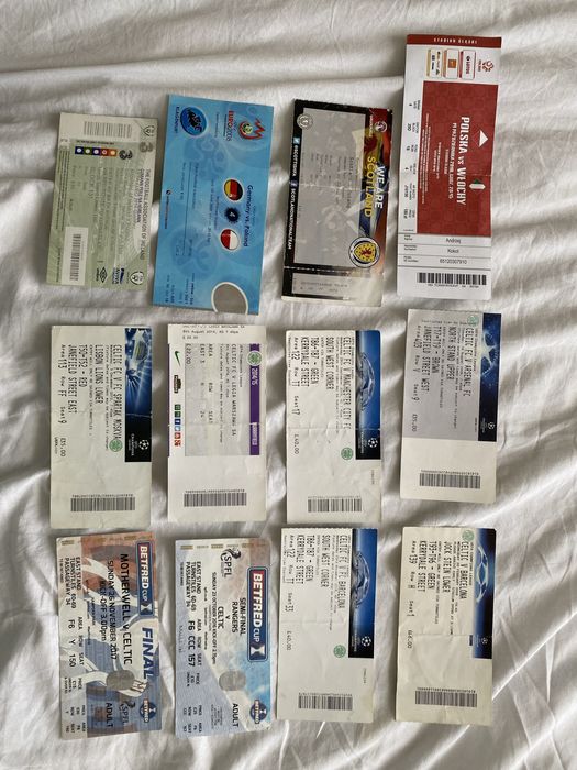 Bilety kolekcjonerskie Celtic Polska Liga Mistrzow Euro