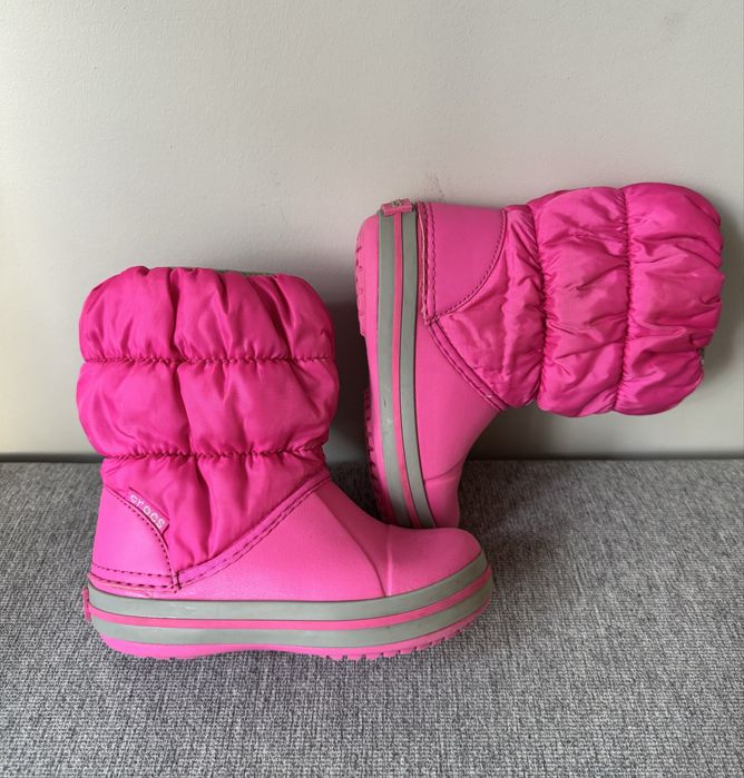 Crocs zimowe śniegowce różowe dziewczęce wodoodporne C9 rozmiar 25/26