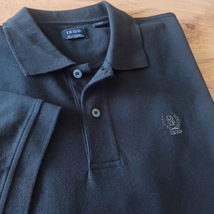 Czarne polo męskie Izod rozmiar XL