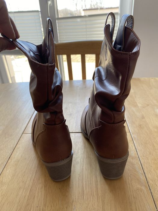 NOWE  Buty botki kowbojki 36 Camel