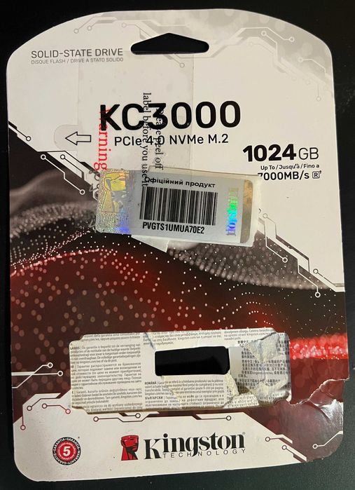 SSD-диск Kingston KC3000 3D NAND TLC 1TB M.2