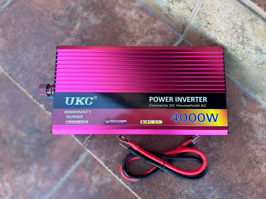 Перетворювач напруги UKC Авто-Инвертор 12v 220v 4000W Преобразователь