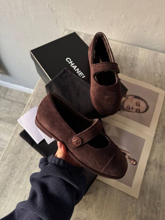 Балетки chanel , chanel балетки з хутром . 39 р / 24.5 см