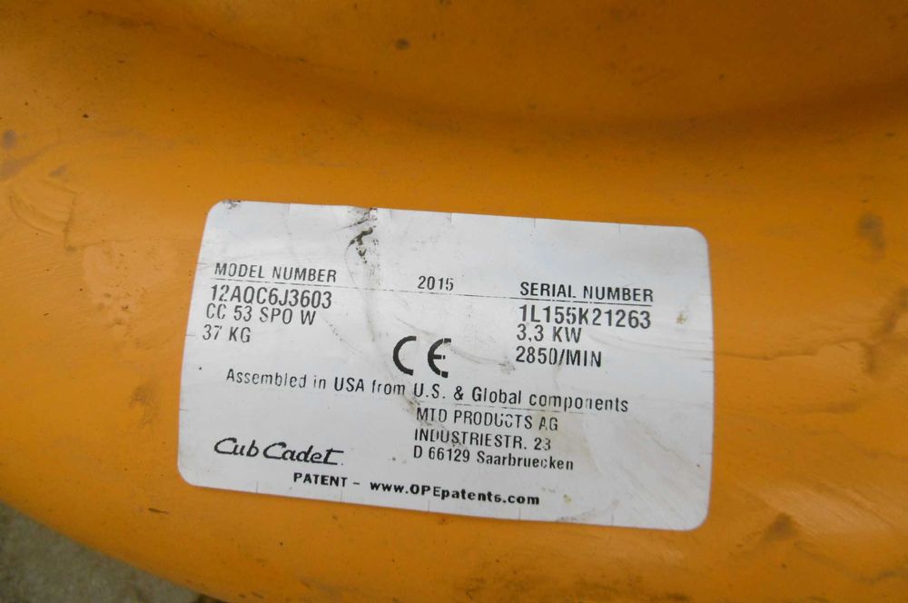 Kosiarka Cub Cadet/części/.