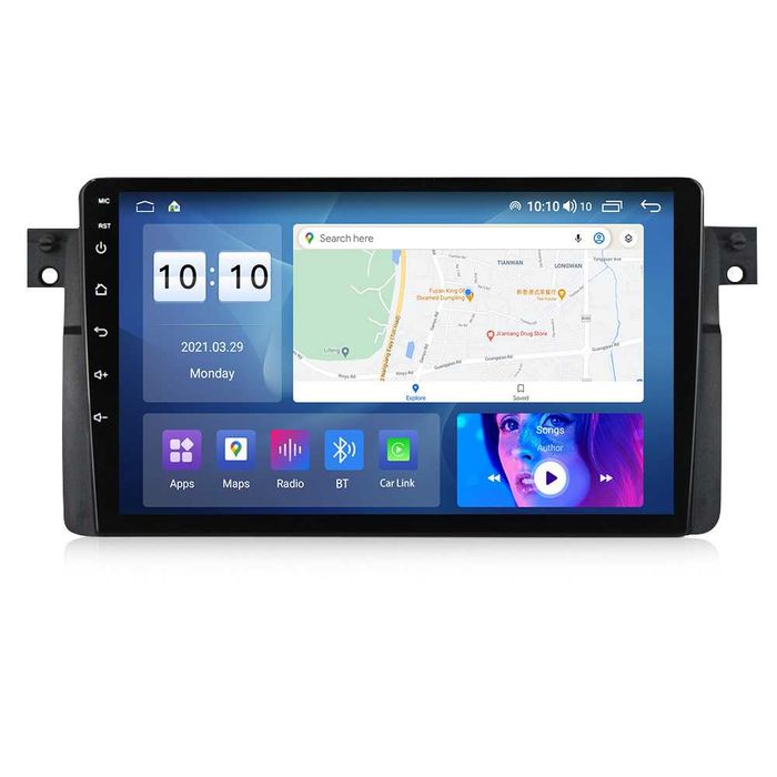 Магнитола android для BMW  9 дюймів, CarPlay Android auto