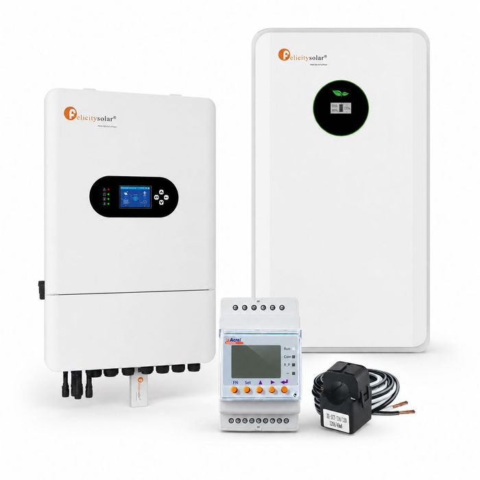 Felicity Solar – Pack 1 Kit Solar Híbrido 6 kW Monofásico + Inversor 48 V, Bateria LiFePO₄ 11,8 kWh e Smart Meter
