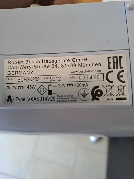 Aspirador Bosch sem fio, Flexxo Serie 4 25,2V