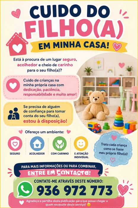 Eu cuido do seu filho(a)