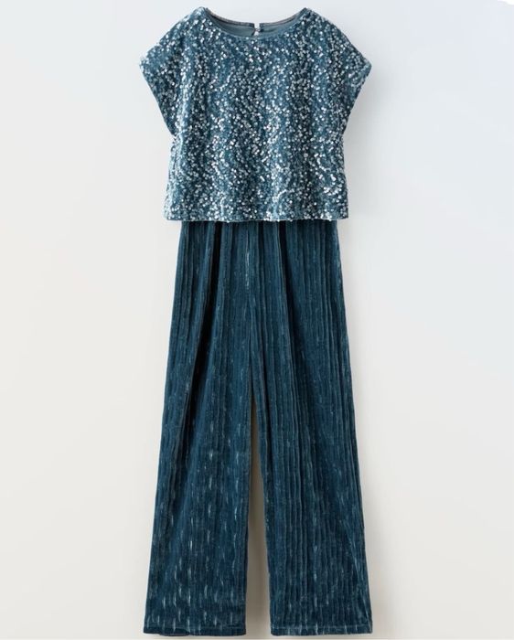 Комбінезон паєтка Zara р.164 штани топ костюм