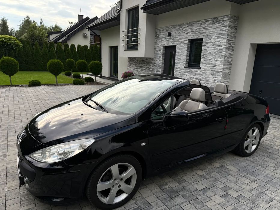 Peugeot 307 CC Peugeot 307 CC 2.0 140 KM, 2008 r. 198 tys km, serwis, czarny, zadbany