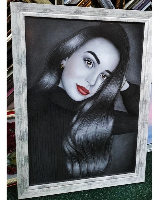 Портрет по фото  заказ  рисунок картина арт карандаш масло акварель