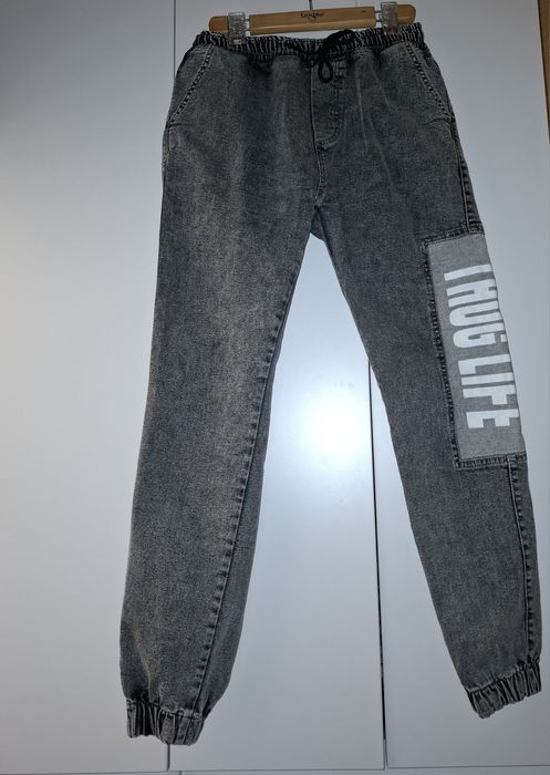 Джинсы джогеры новые серые