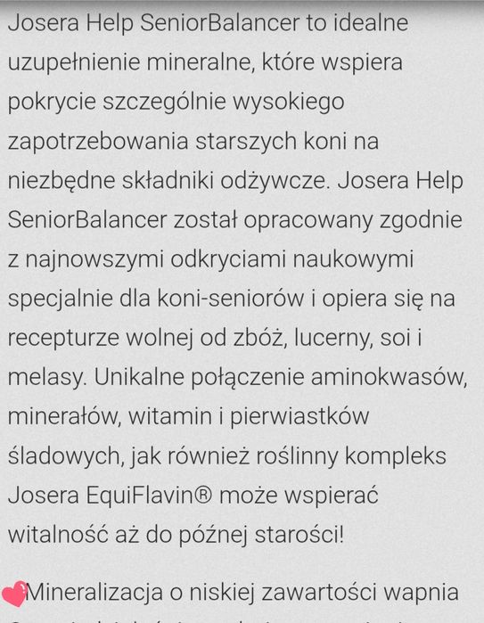 Witaminy dla  koni Josera Balancer 10kg