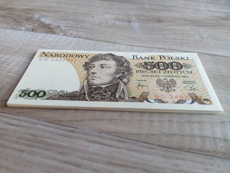 500 zł PRL - stan UNC. Piękne! Ideały.
