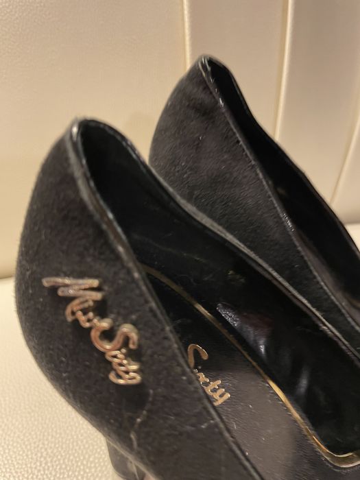 Miss Sixty sapatos preto camuça salto 12 novos