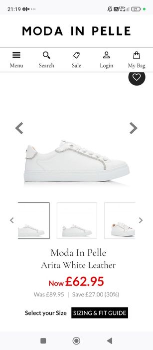 białe sneakersy damskie Arita 40-41