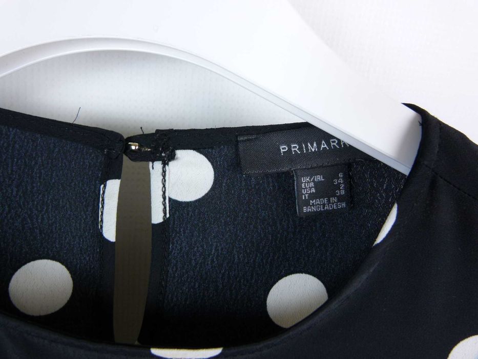 PRIMARK czarna bluzka w grochy 6 / 34