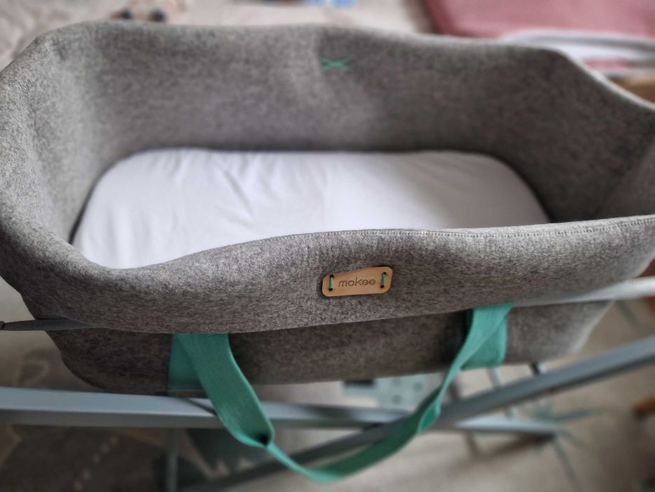 Mokee WoolNest Kosz Mojżesza ze stojakiem kolor lazurowy