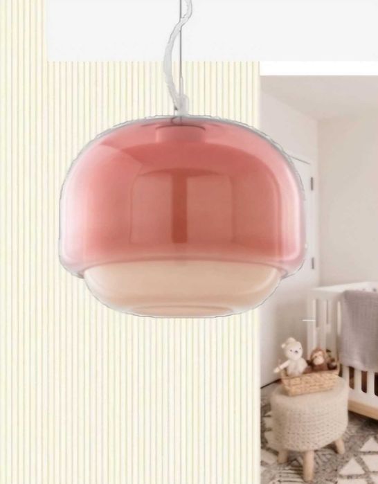 Candeeiro tecto rosa/nude