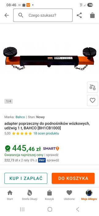 Adapter do podnosników