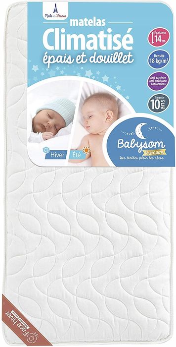 Materac niemowlęcy Babysom Matelas Climatisé 140x70x14cm do łóżeczka