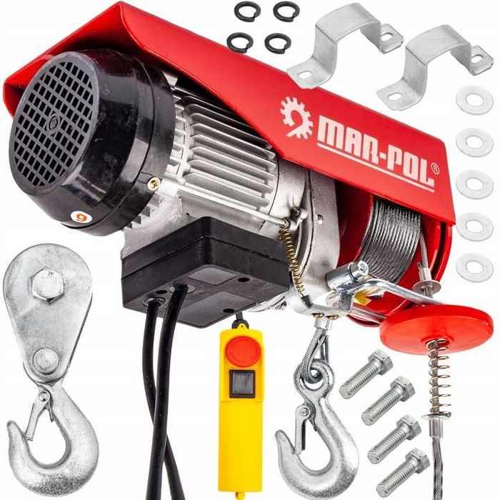 WCIĄGARKA WYCIĄGARKA Elektryczna Linowa 600kg 230V Budowlana WYSIĘGNIK