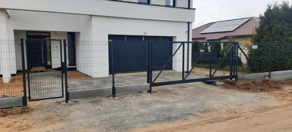 Furtka grafitowa 3D panelowa wys. 123cm