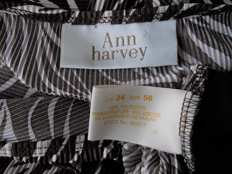 Ann Harvey świetna Bluzka 2w1 Brązy beże Duża r.52