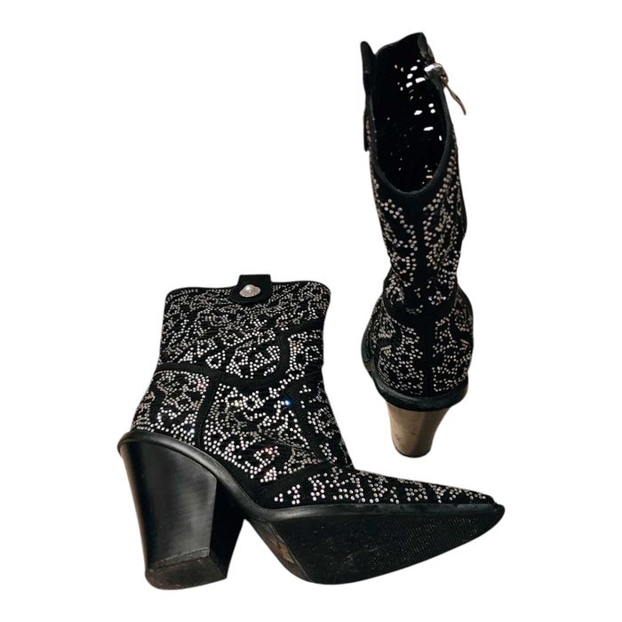 Damskie kowbojki ażurowe z cyrkoniami 38 rozm