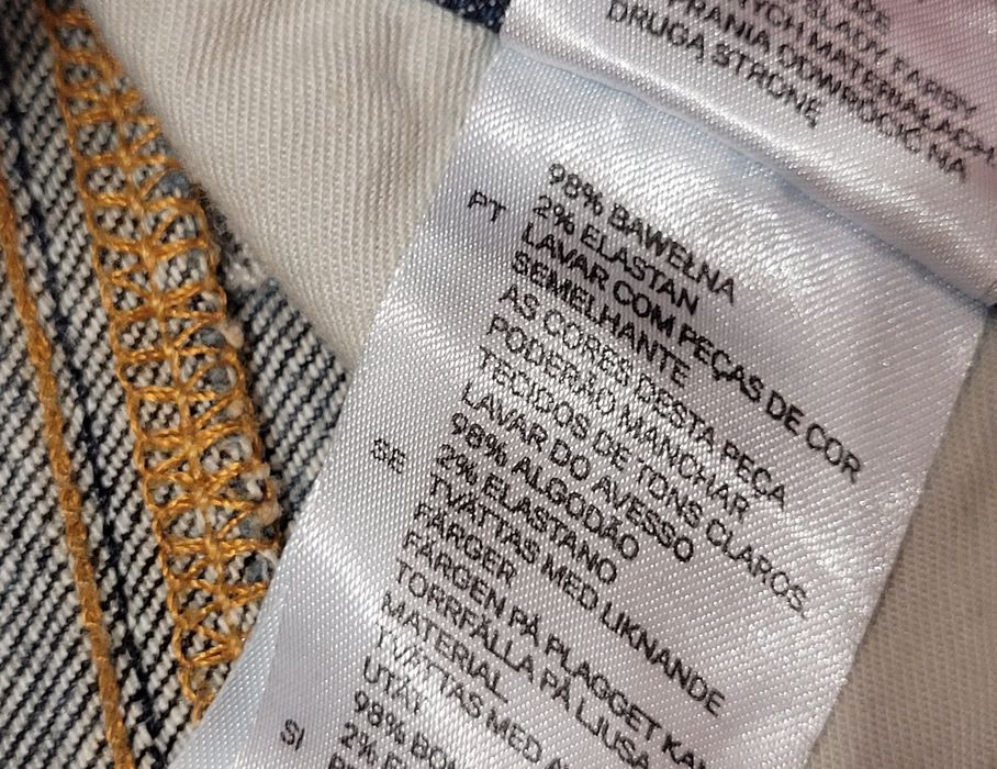 Jeansy damskie slim leg poprzecierane H&M roz 27 36/S/8