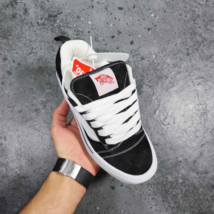Кросівки молодіжні Vans Knu Skool чорні з білим 37-41 демісезон