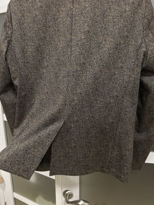 Коричневий піджак у дрібну клітинку 52 розмір фірм NO EXCESS